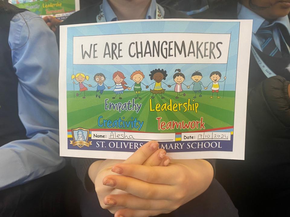 St Oliver's Primary School Celebrates 10 Years as a DCU Changemaker School