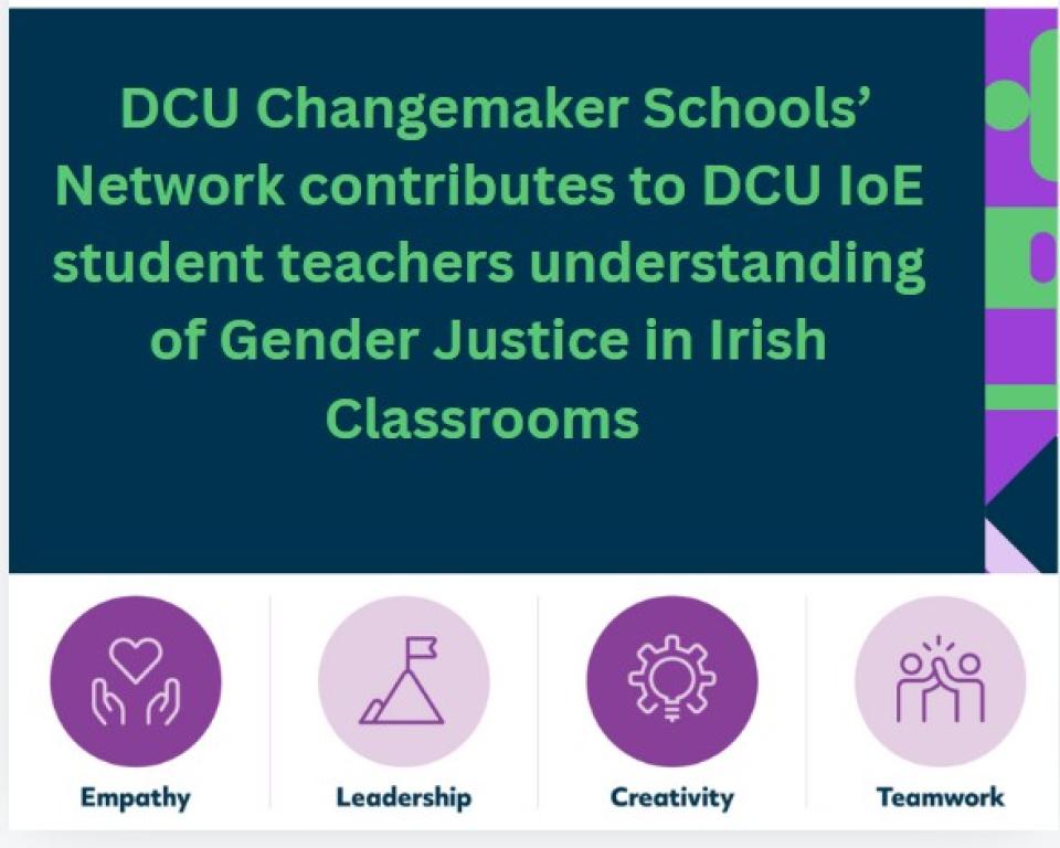 DCU Changemaker Schools’ Network contributes to DCU IoE student teachers understanding of Gender Justice in Irish Classrooms