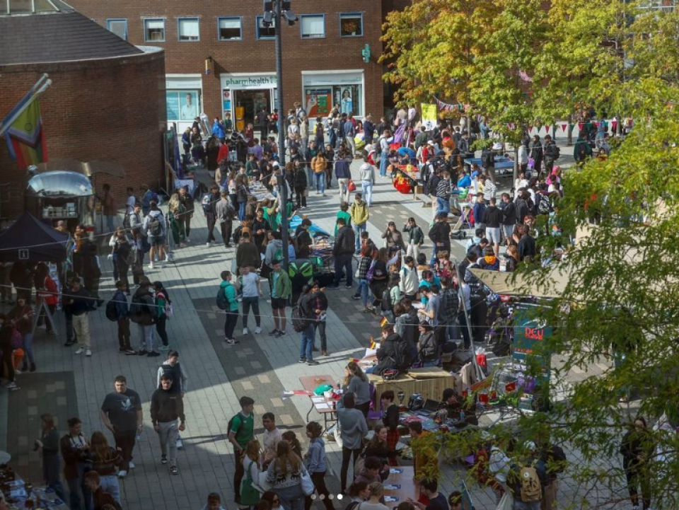 Clubs and Socs Fair outside the U building