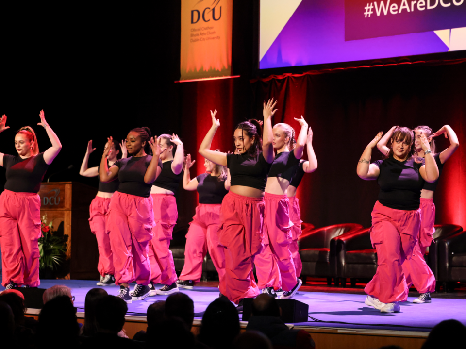 Group of girls dancing on stage