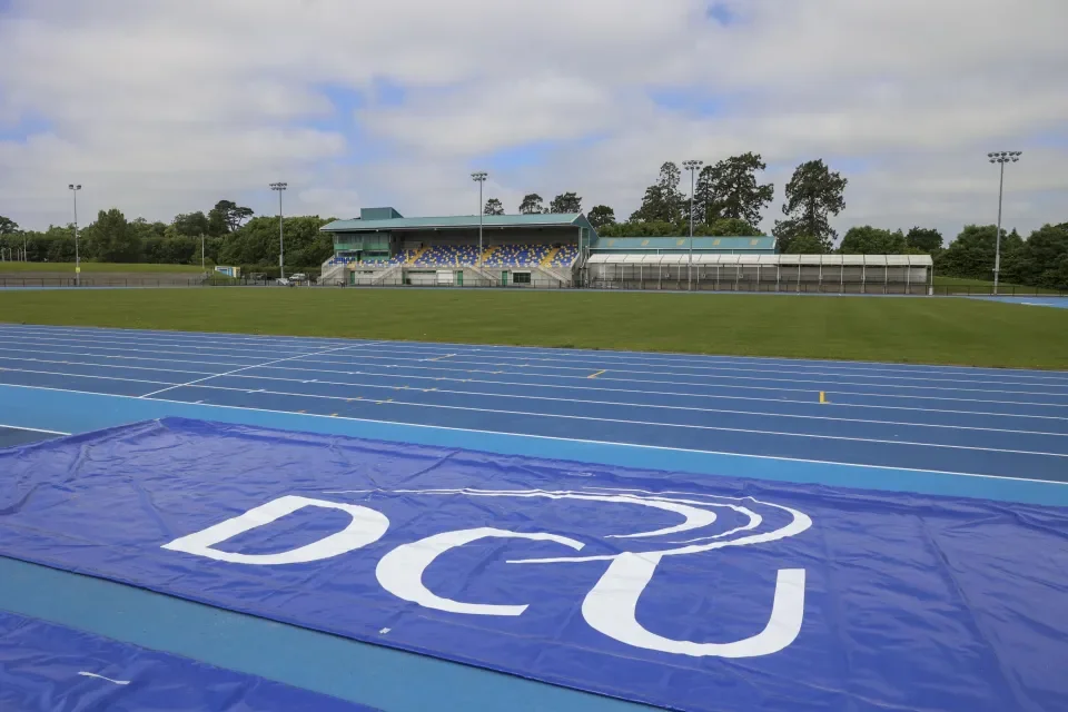 Wide shot of Morton Stadium