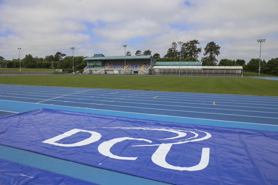 Wide shot of Morton Stadium