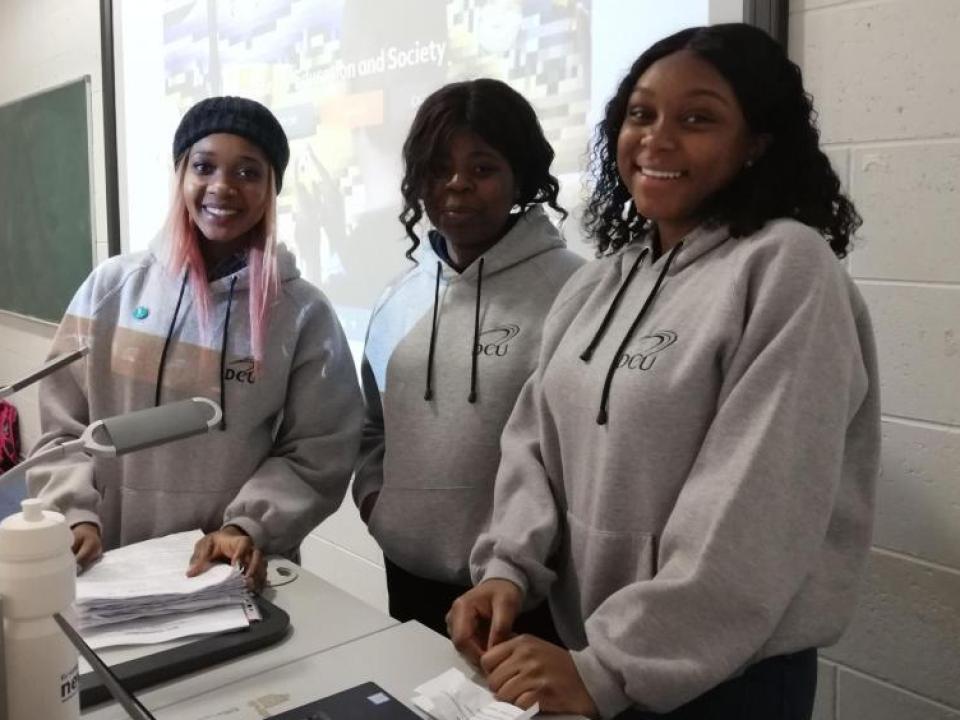 School talk on campus