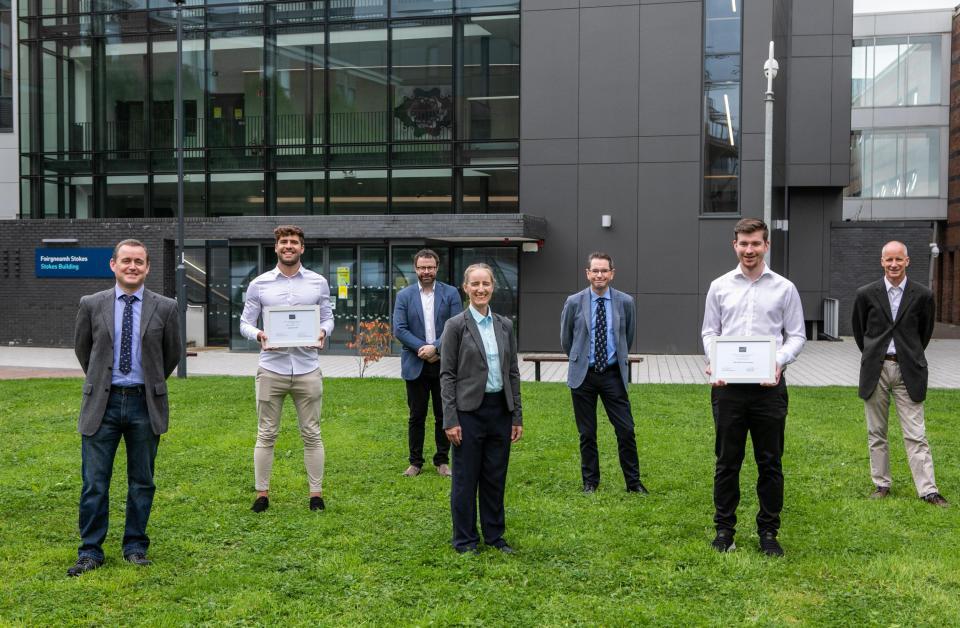 L-R: Dr Paul Clarke, Mr Stefano Puzzuoli, Dr Cathal Gurrin, Dr Monica Ward, Prof Martin Crane, Mr Sean Fradl, Dr Stephen Blott