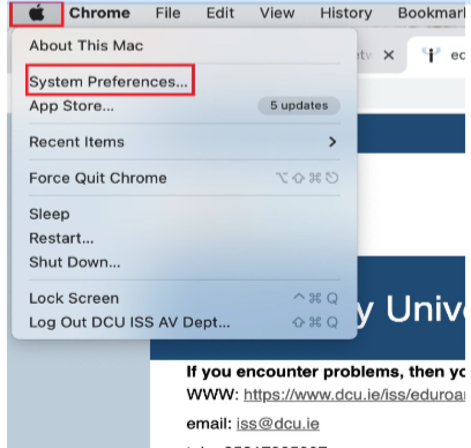 System preferences