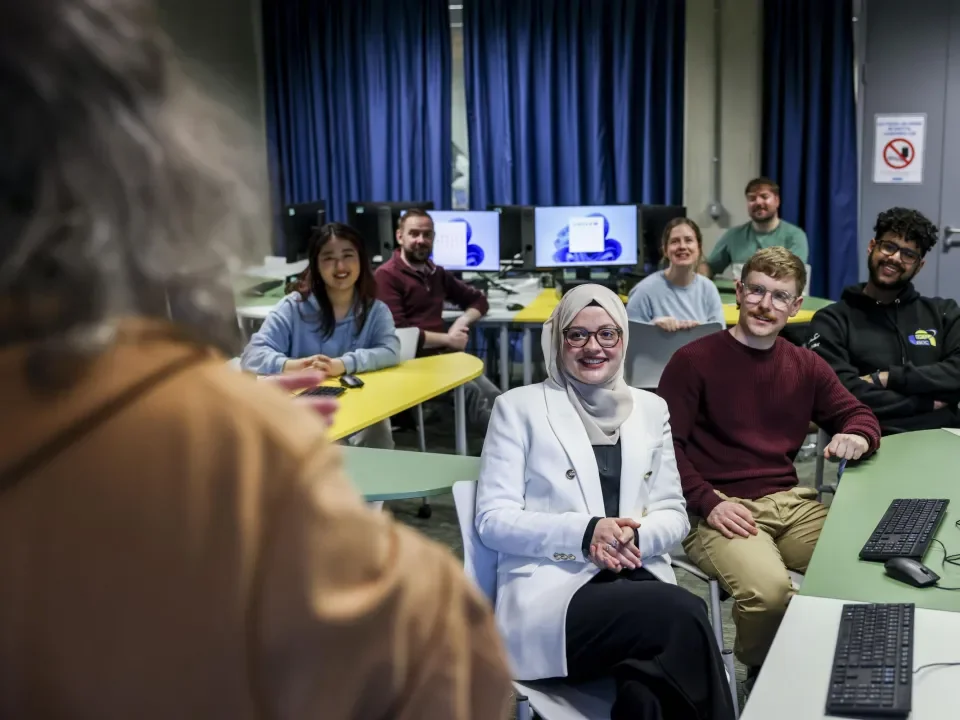 Subject Librarian teaching small class of students