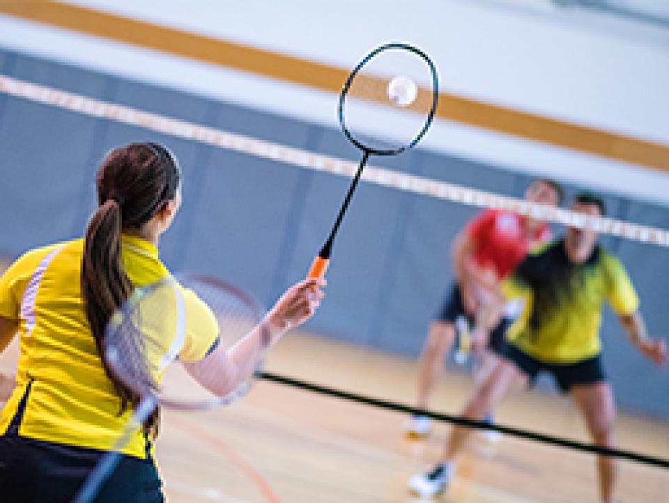 Badminton match