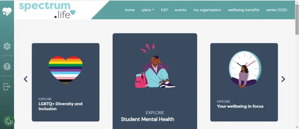 Screenshot of DCU Employee Assistance Service web portal
