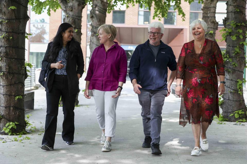 Colleagues on St. Patrick's campus socialising