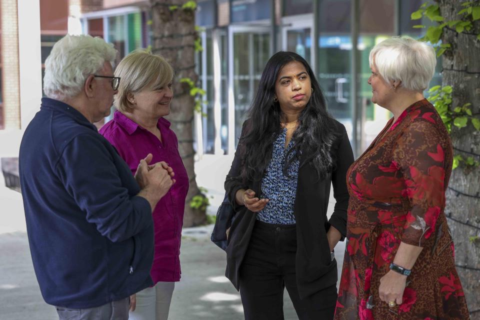 Four DCU colleagues in discussion