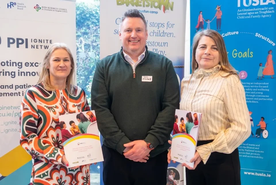 Prof Veronica Lambert, DCU, John Mitchell, Barretstown and Dr Edel Tierney, Tusla Child and Family Agency