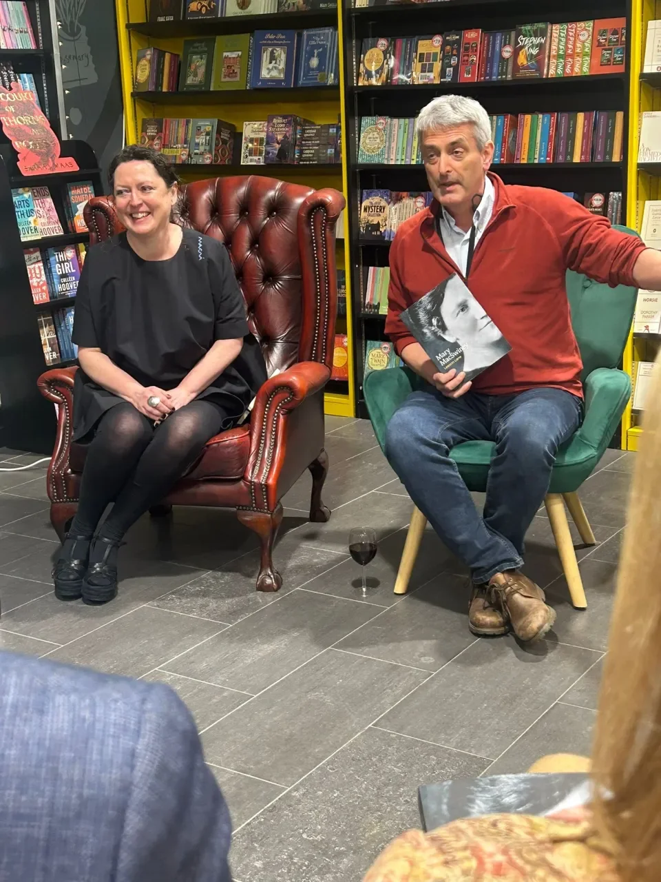 Leeann Lane with fellow political biographer & RTE journalist David McCullagh