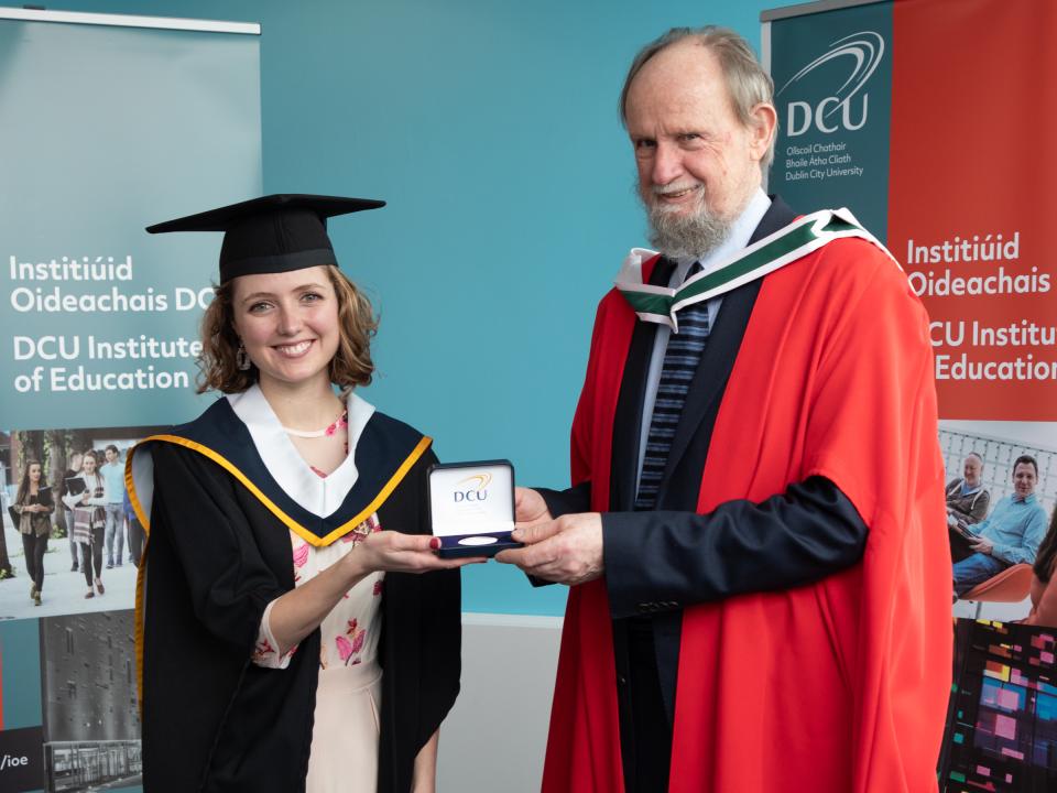 Katie Archer with Professor Joe Dunne