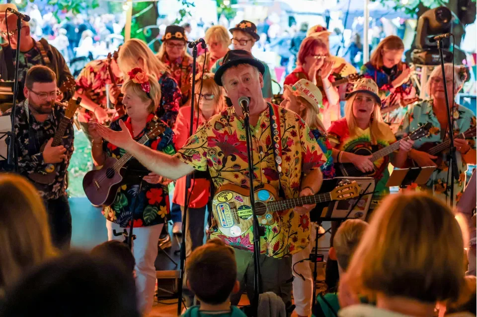 Collection of people playing the Ukulele