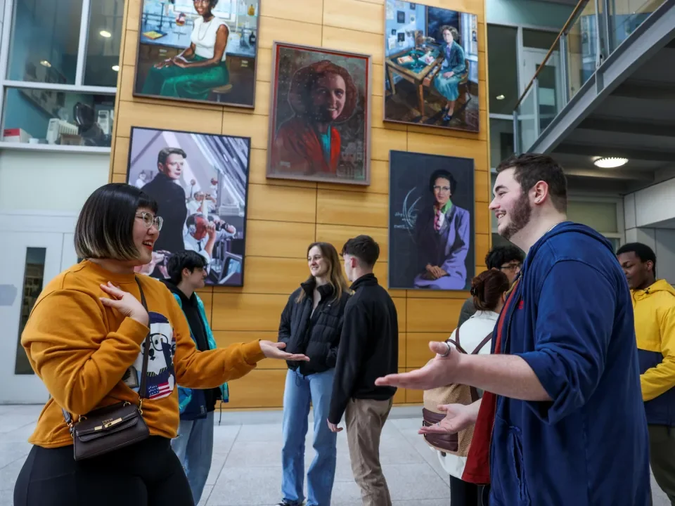 Students talking in DCU