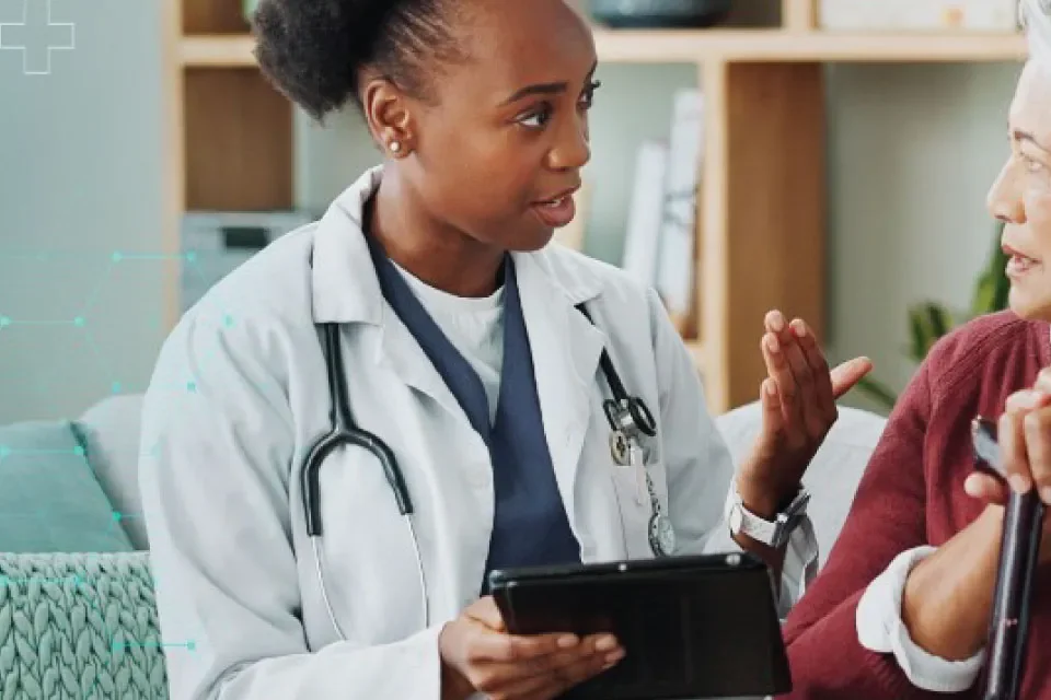 a nurse giving advice