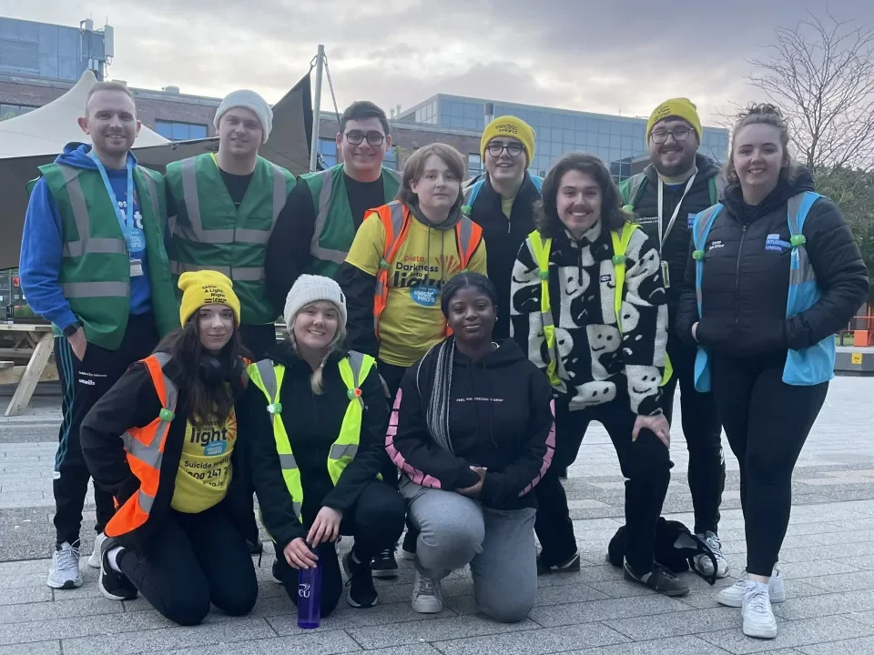 DCU student volunteers at an event on campus