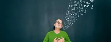 Older man singing