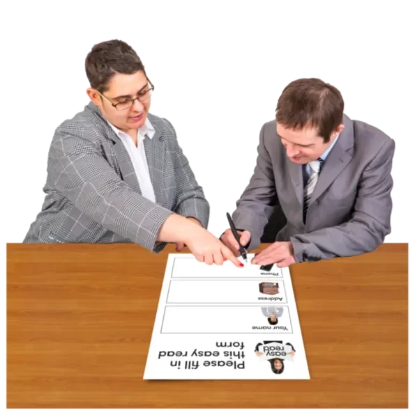 Learner completing application form