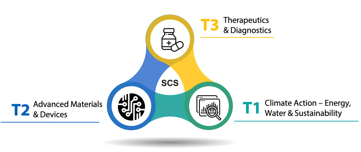 School of Chemical Sciences Research Themes: Climate Action; Advanced Materials and Devices; and Therapeutics and Diagnostics