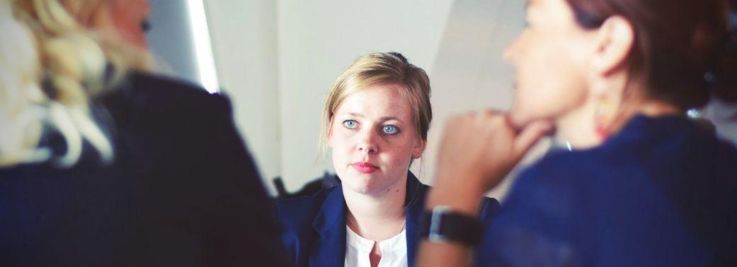 Young girl being interviewed