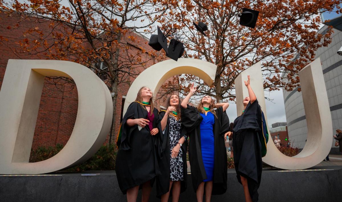 Graduation at DCU letters