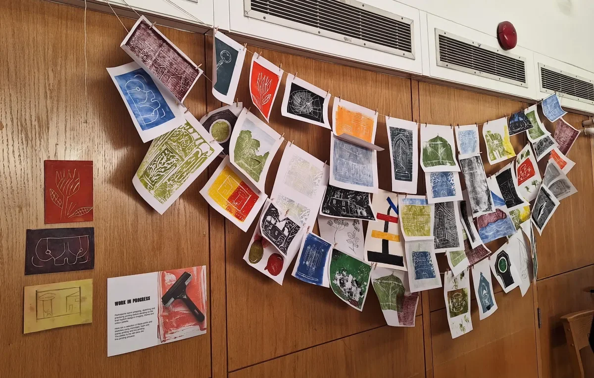 print making class exhibition