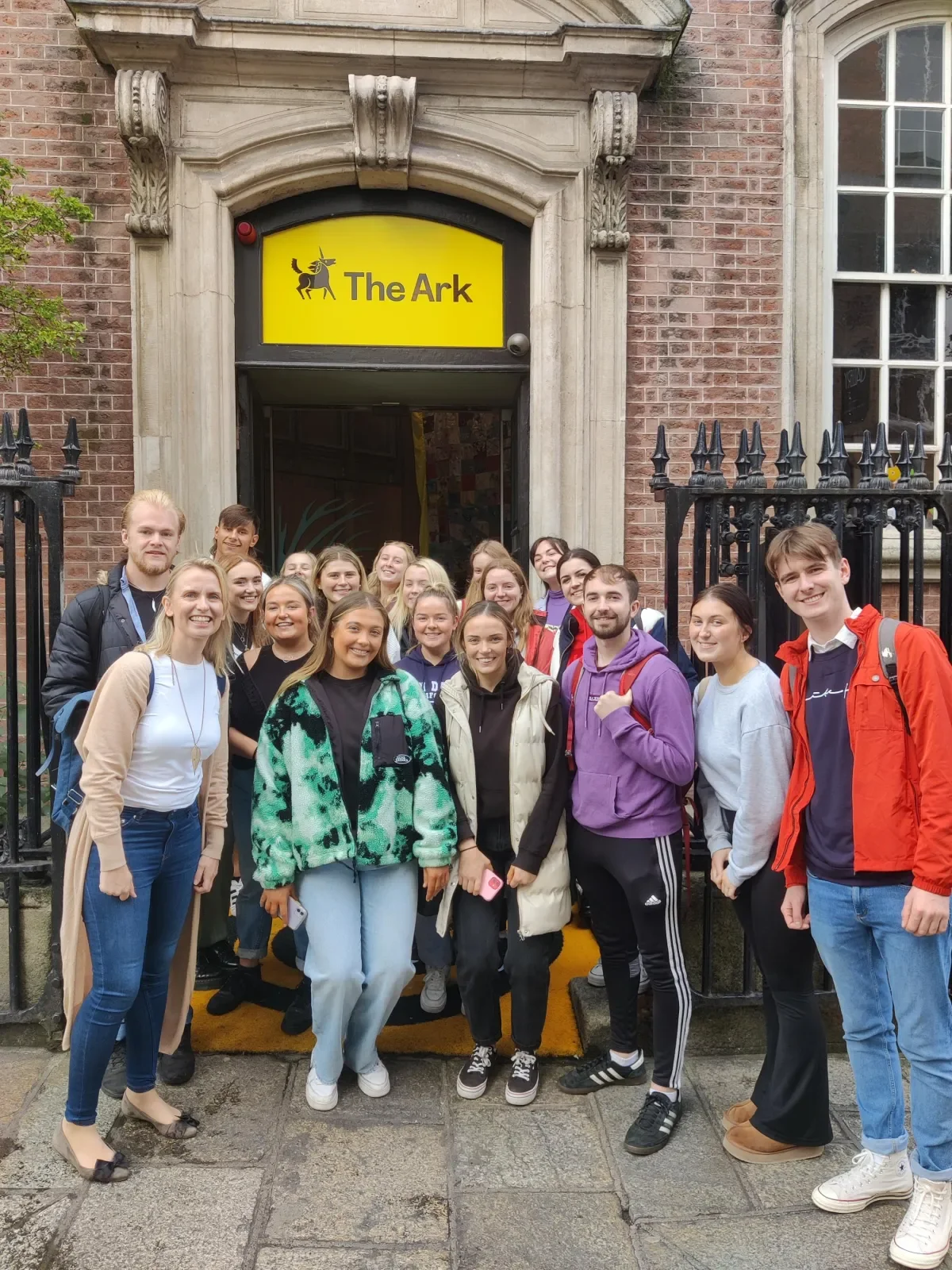 Dr Annie Ó'Breacháin and B Ed4 Drama Specialism Students at The Ark