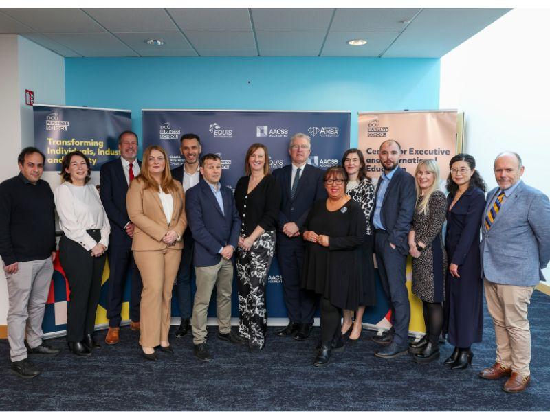 Shows members of the newly established Institute for Business and Society