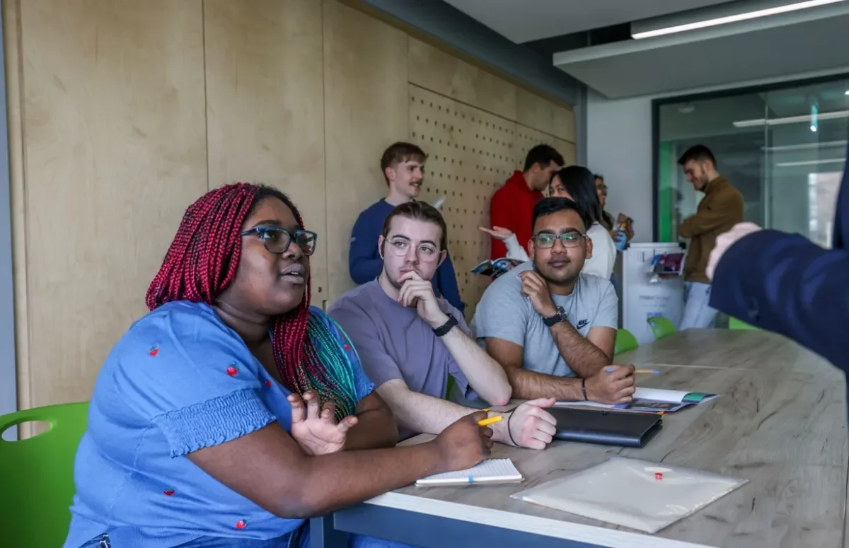 Group of students in discussion