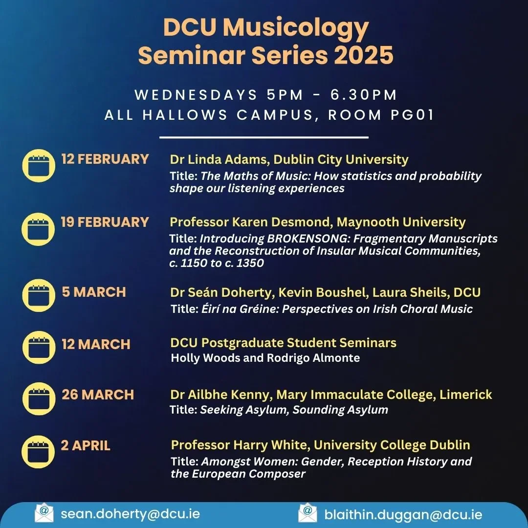 musicology seminars list