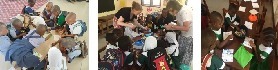 A group of children in a classroom