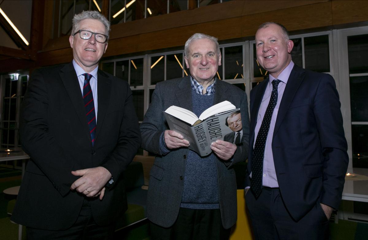 Prof Daire Keogh, Bertie Ahern and Prof Gary Murphy