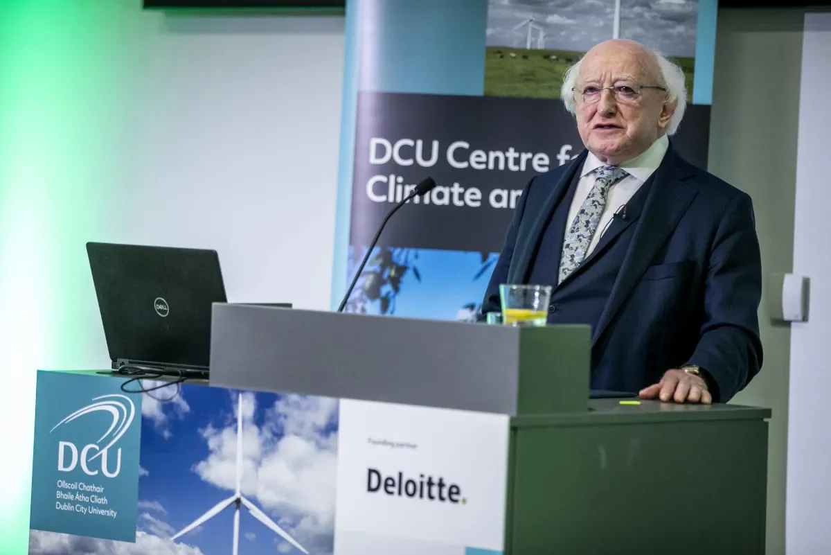 President Higgins addresses Ireland’s response to climate change at DCU’s Centre for Climate & Society inaugural conference
