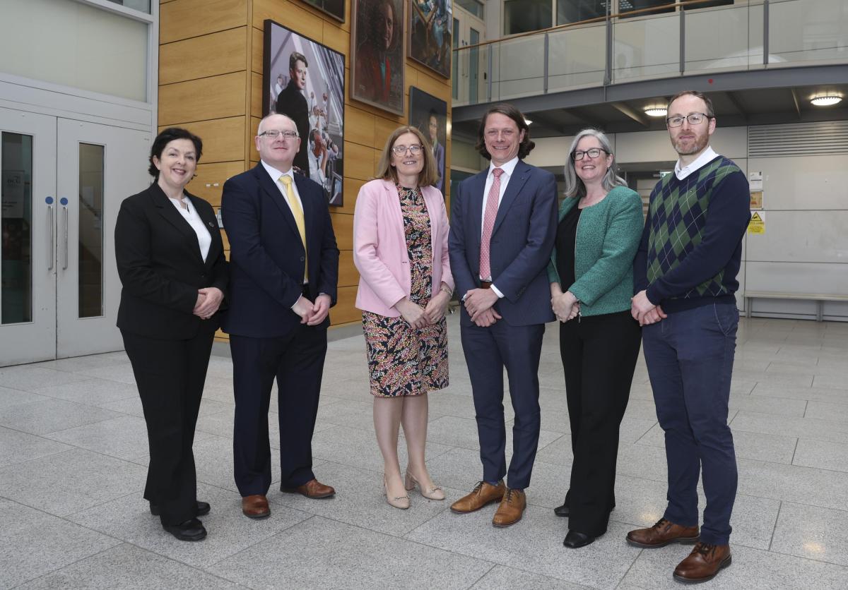 Shows Fiona Regan and Blanaid White with NSAI leadership