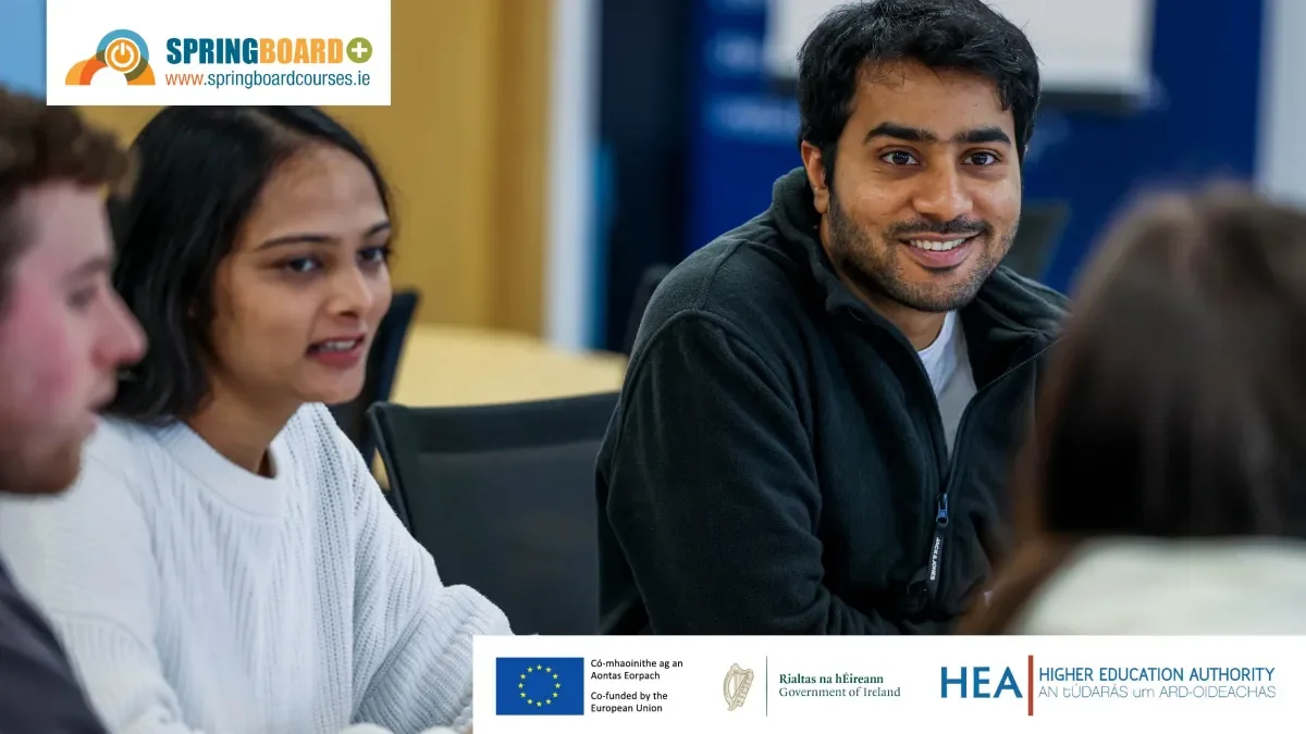 Shows two students in DCU