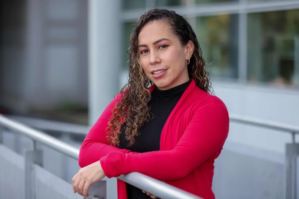 Claudia Mazo outside Stokes building at DCU