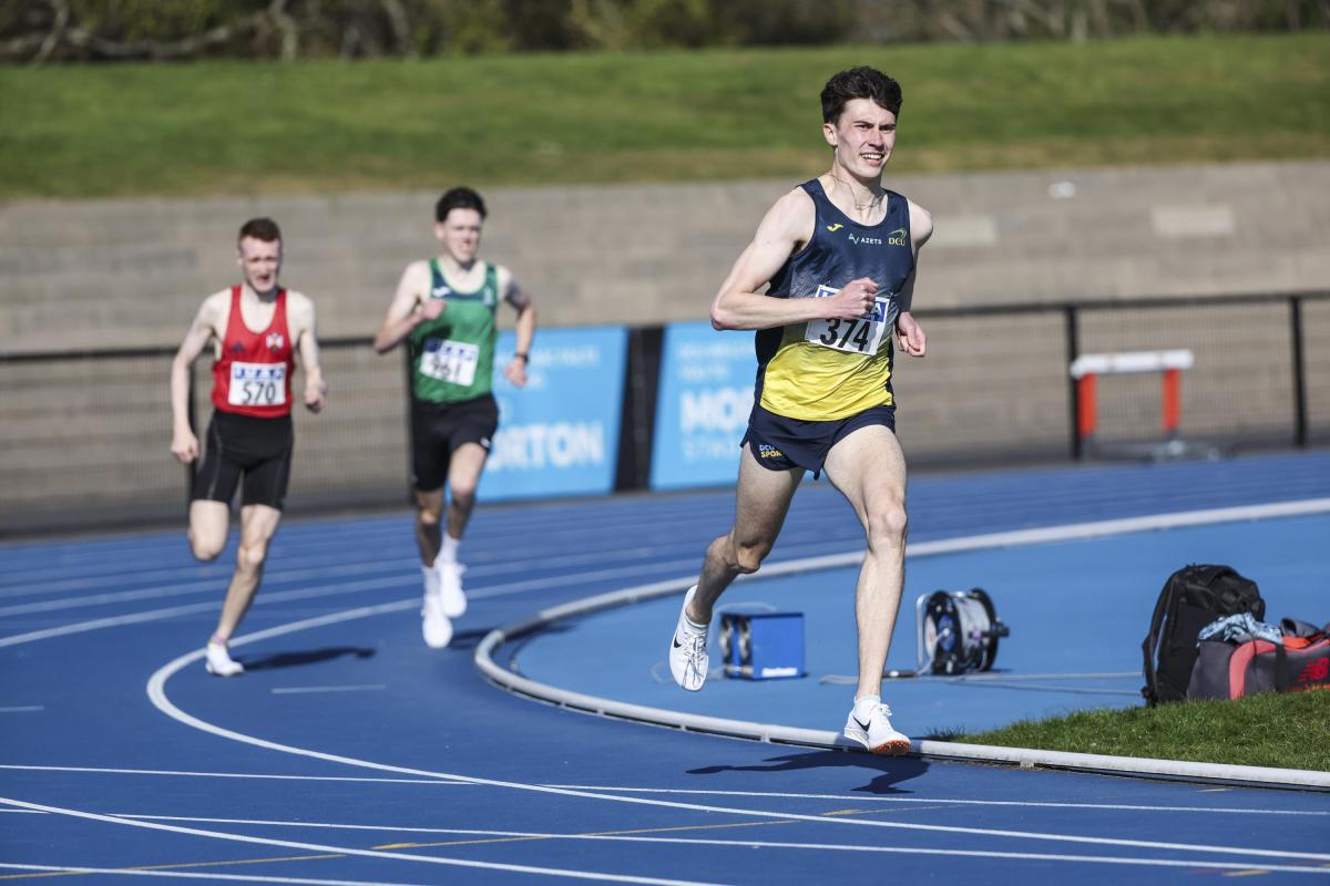 DCU athlete Callum Hurley competing in the mens 800m semi final