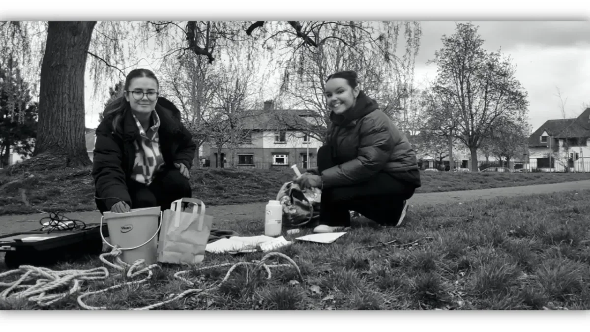 Two students on a sampling trip to test monitoring tool