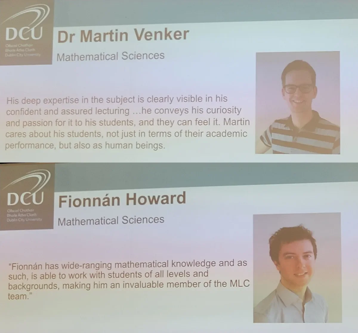 Nominees for President's Award for Teaching and Learning