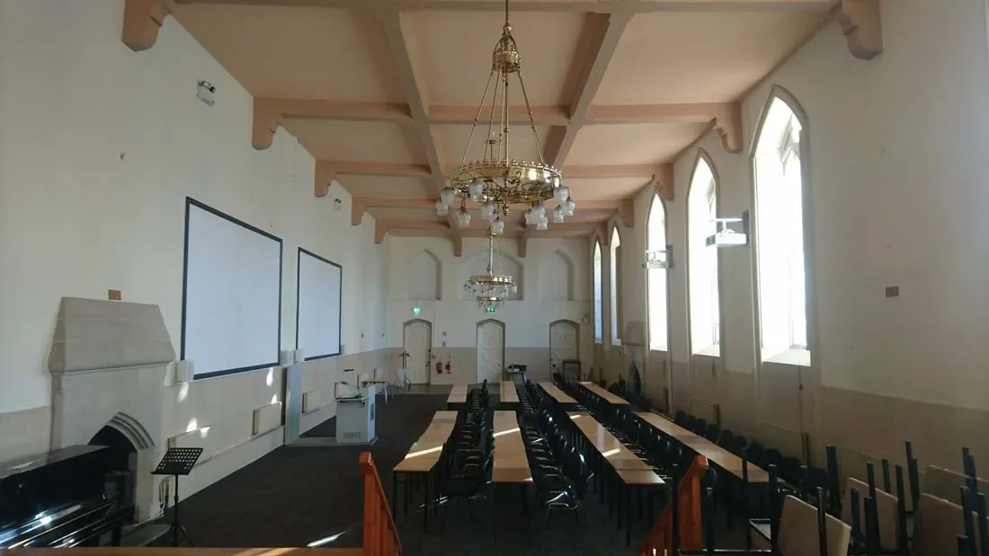 The hall before restoration.