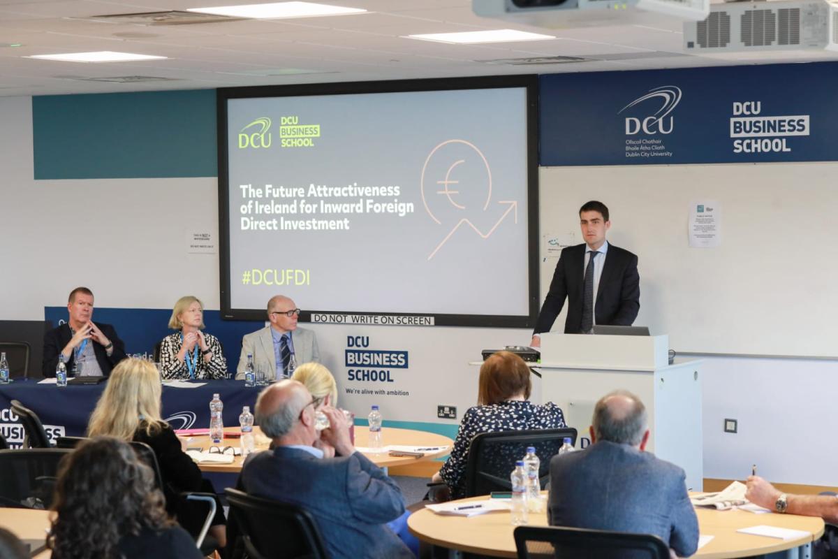 Minister of State Jack Chambers at DCU Business School.