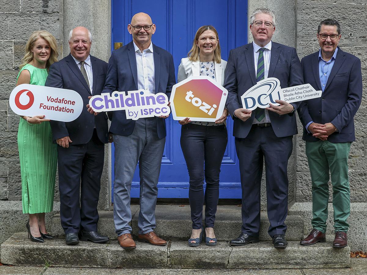 From left: Liz Roche, Head of the the Vodafone Ireland Foundation; Joe Quinsey, CEO, DCU Educational Trust; Amanda Nelson, CEO, Vodafone Ireland; Prof Daire Keogh, President of DCU; Prof James O’Higgins Norman, Director of DCU Anti-Bullying Centre.