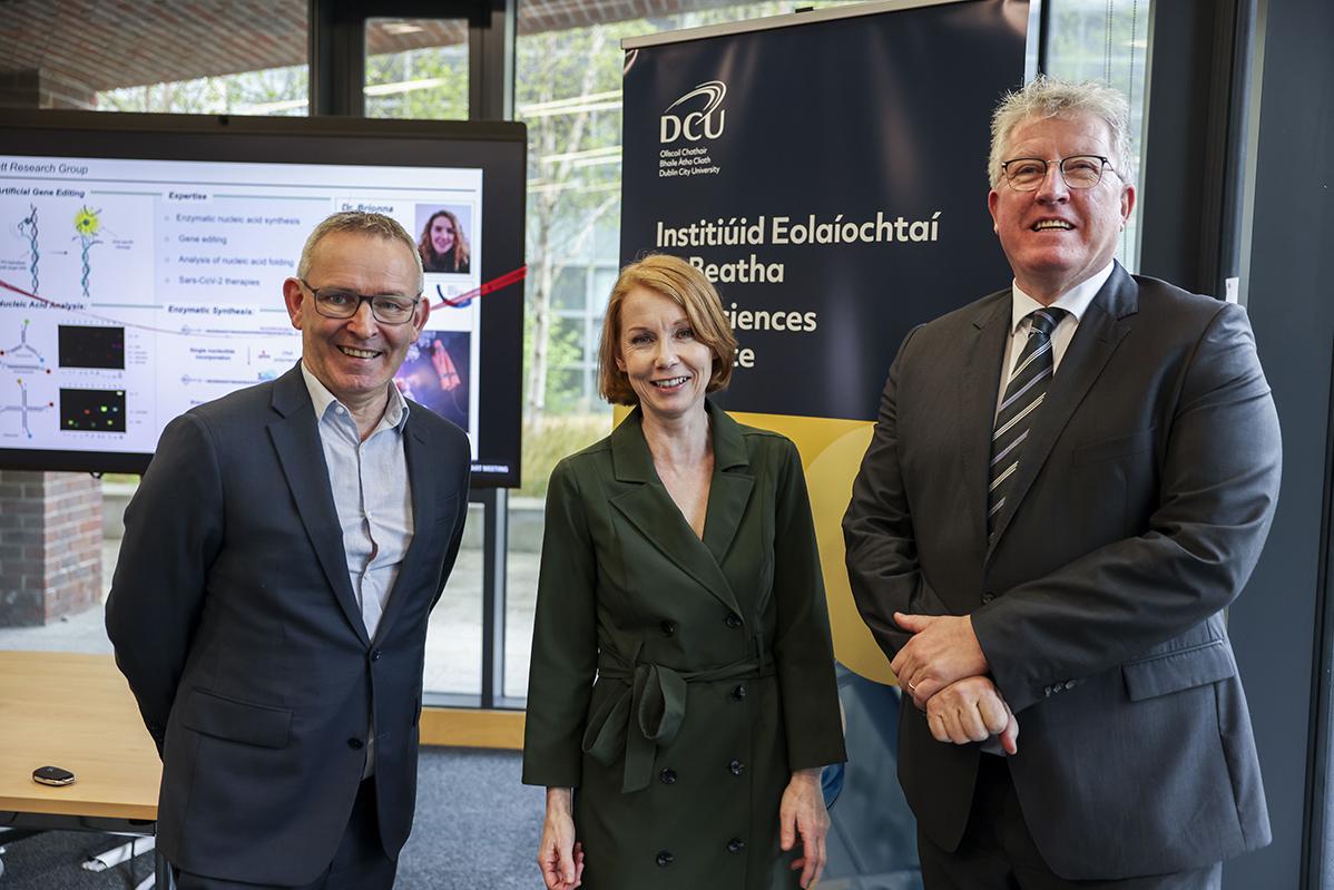 John Doyle, DCU's Vice President of Research; Professor Anne Parle-McDermott, director of the Life Sciences Institute; President of DCU, Professor Dáire Keogh.