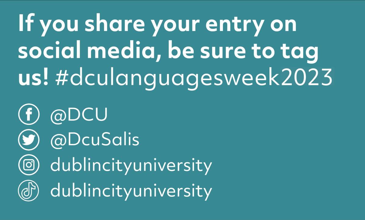 DCU Languages Week 2023 Social Media Tags