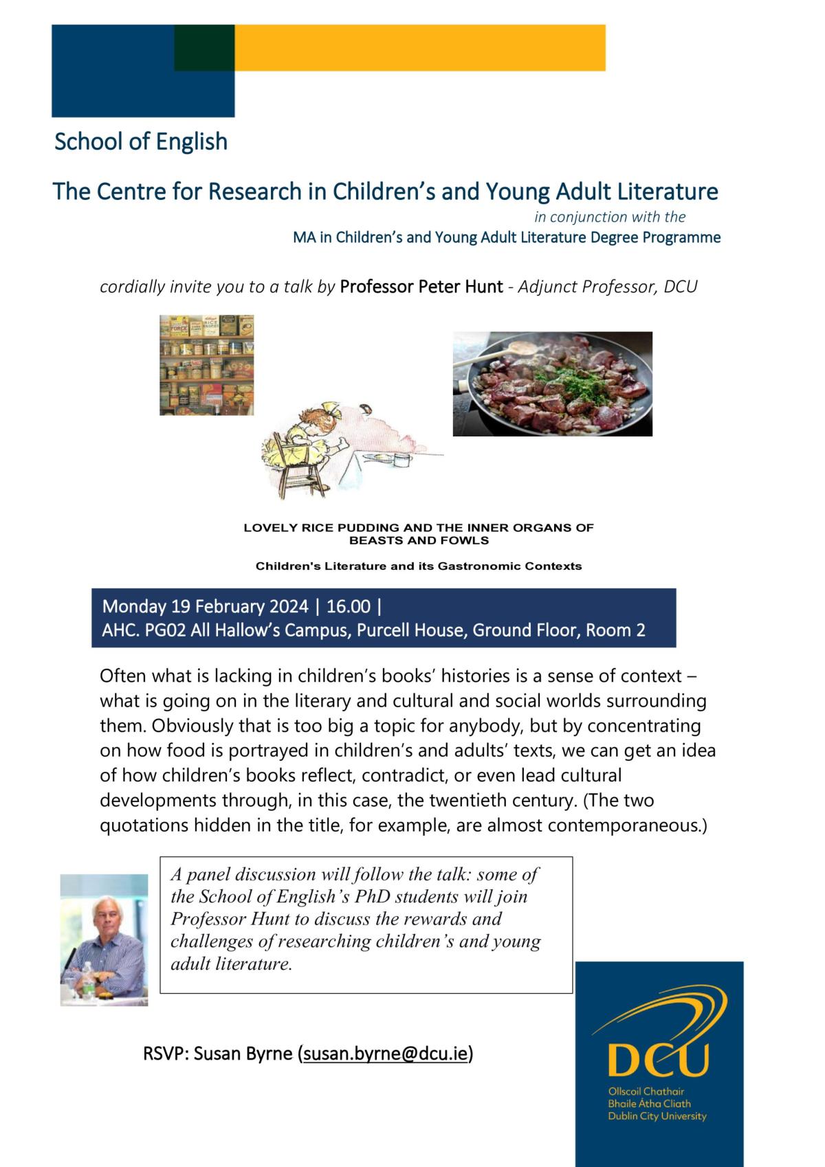Enhance Your Learning Journey: Attend Professor Peter Hunt's Talk at Dublin City University