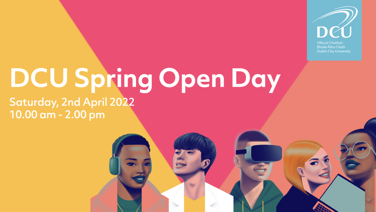 Graphic for the DCU Spring Open Day