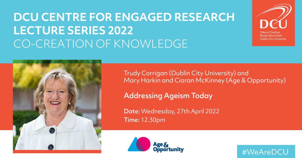 Engaged Research Lecture series graphic for Ageism today event