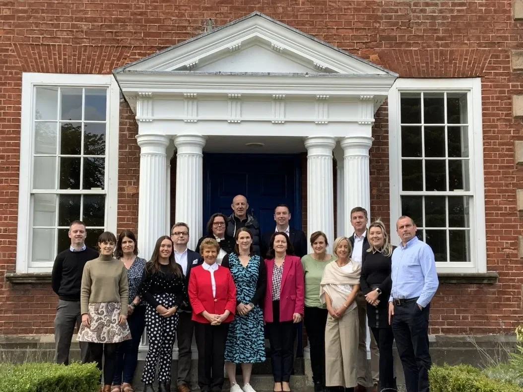 Group on steps of Belvedere College