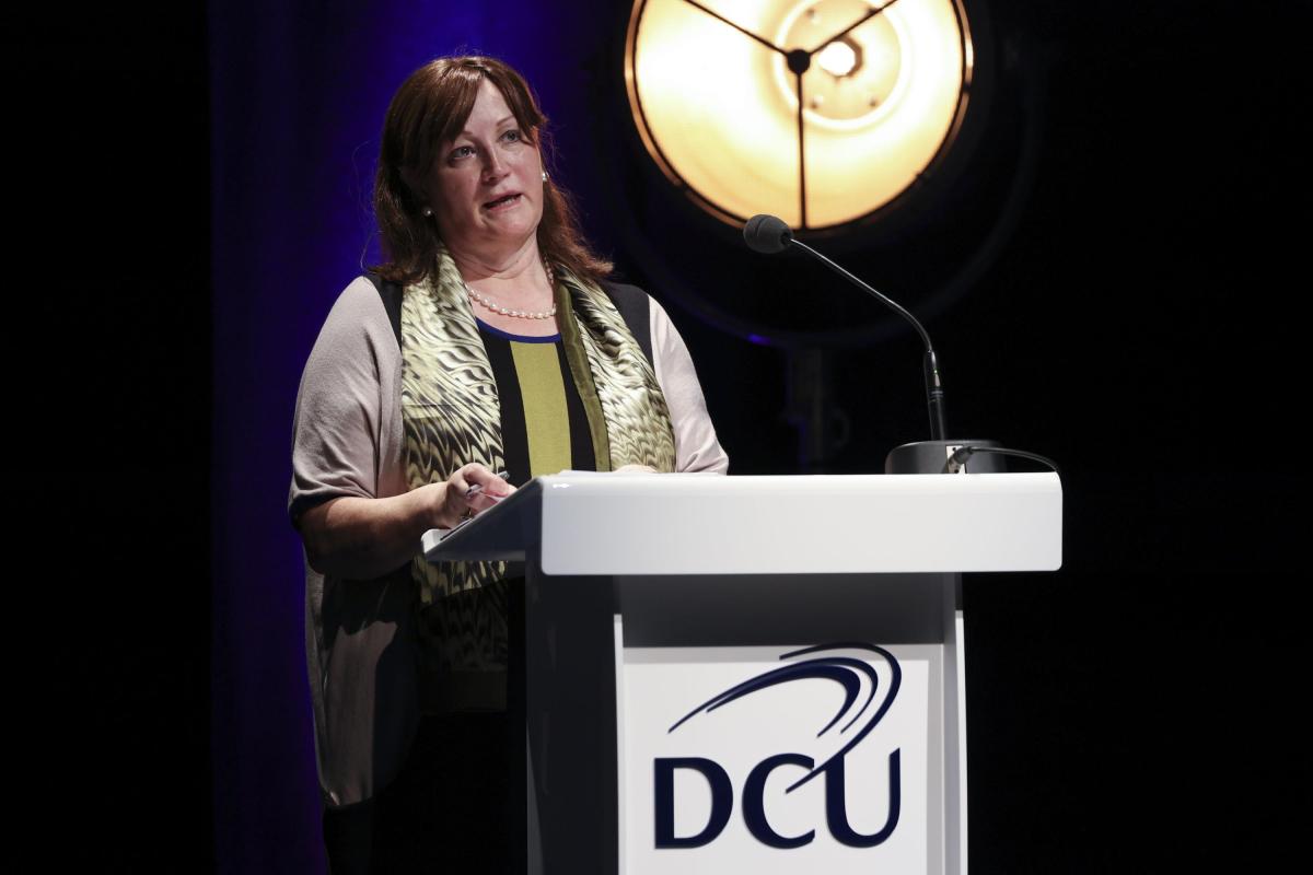 Prof Anne Sinnott at the DCU Strategy launch